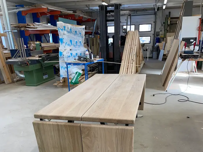 Plankebord i eg med tillægsplader — billede 2