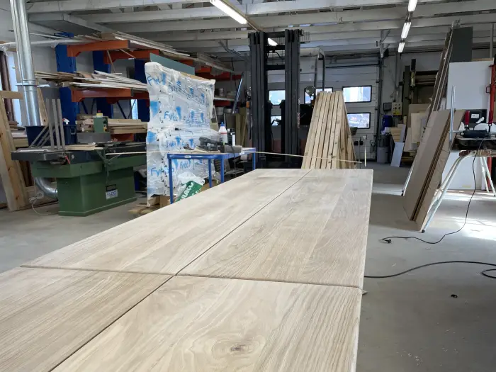 Plankebord i eg med tillægsplader — billede 3